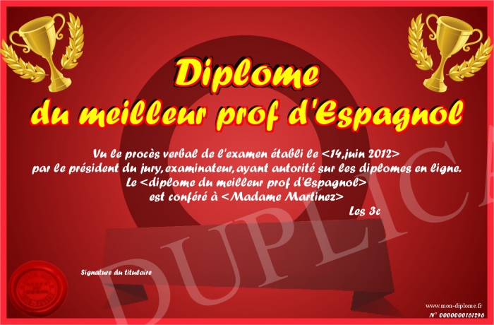 diplome universitaire espagnol